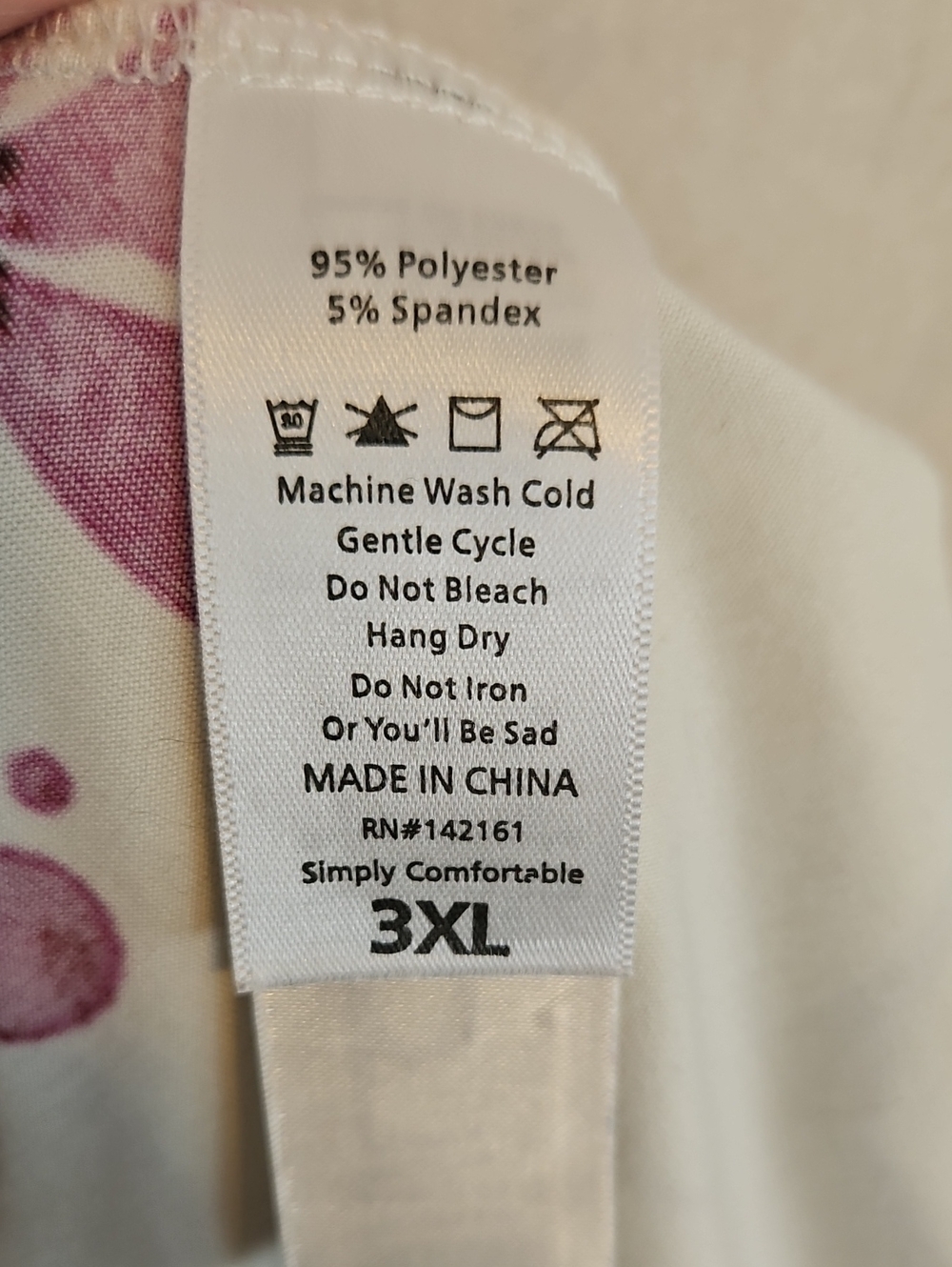 LuLaRoe Cream Tank Dress with Pink & Olive Floral Print Side Pockets Size 3XL - Picture 9 of 9